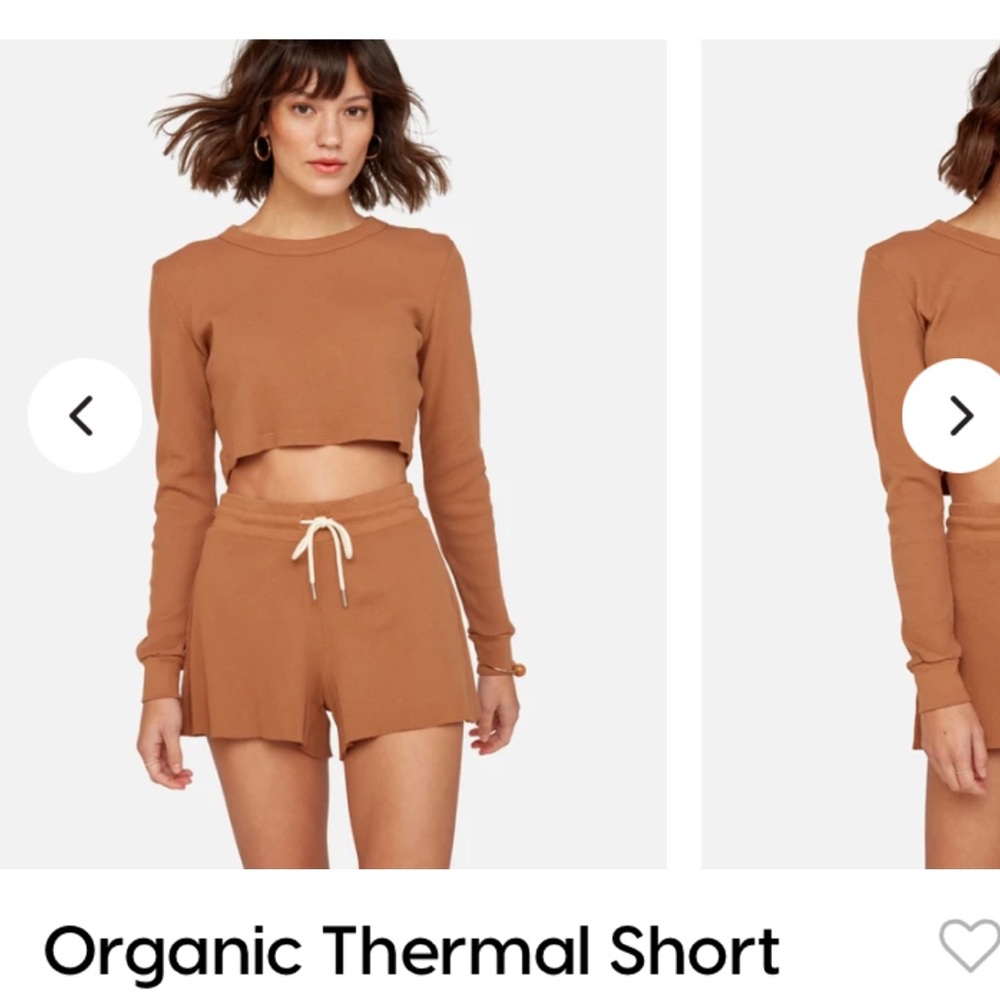 MATE The Label Organic Cotton Thermal Shorts Size M